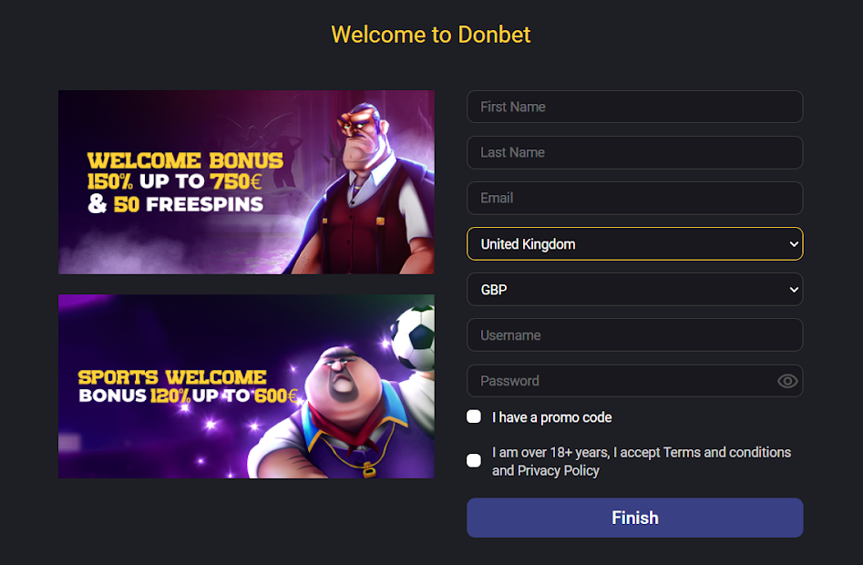 image Donbet Casino Registration